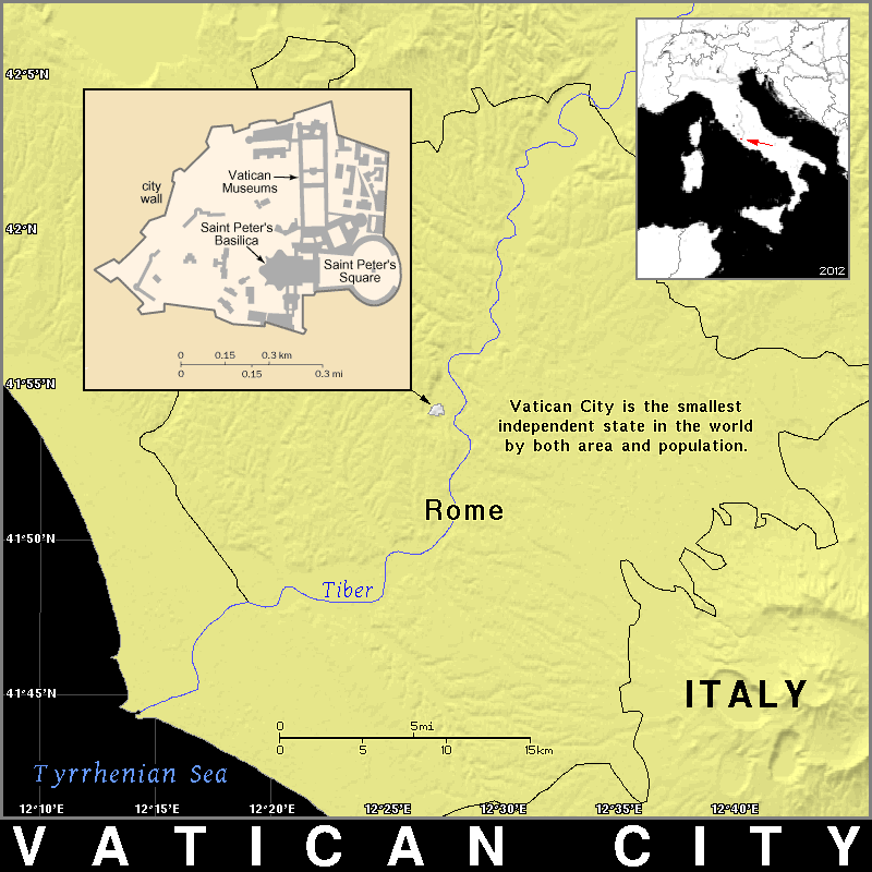 Vatican City dark detailed