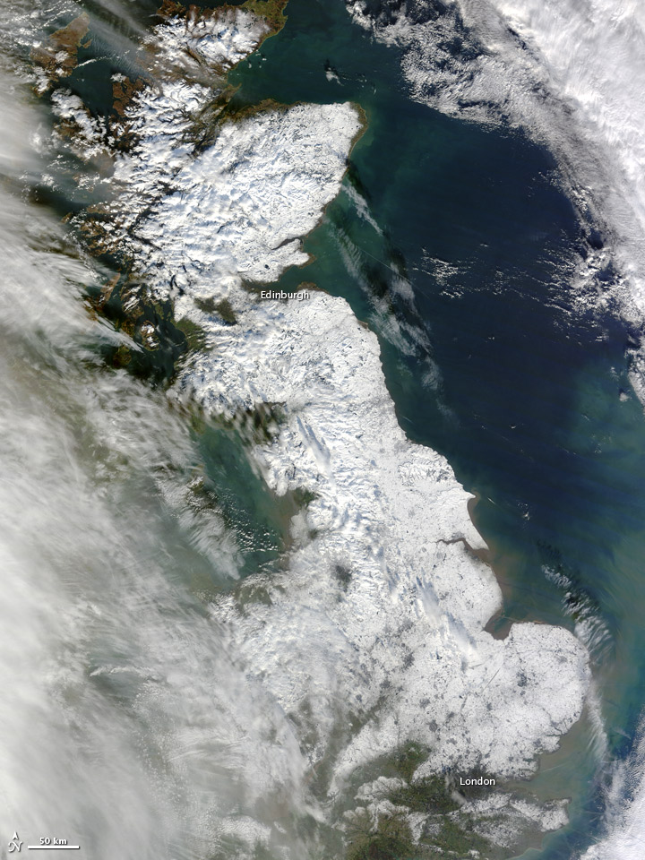 Great Britain snow cover 20130126