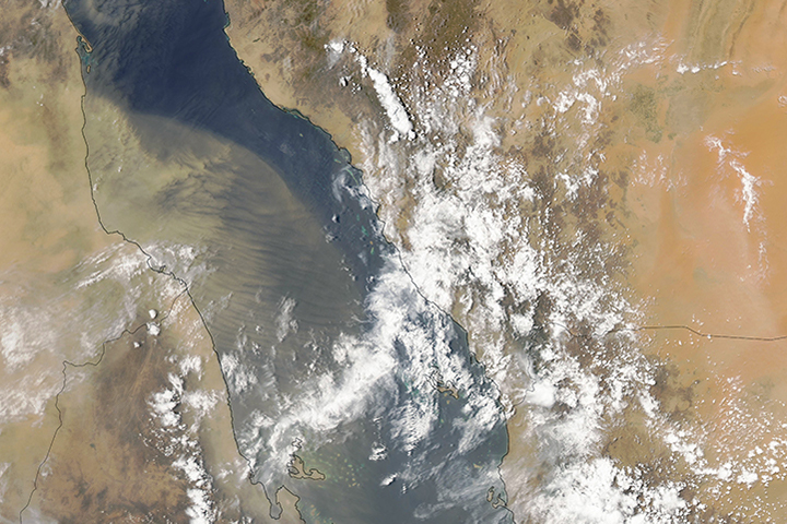 dust over Red Sea
