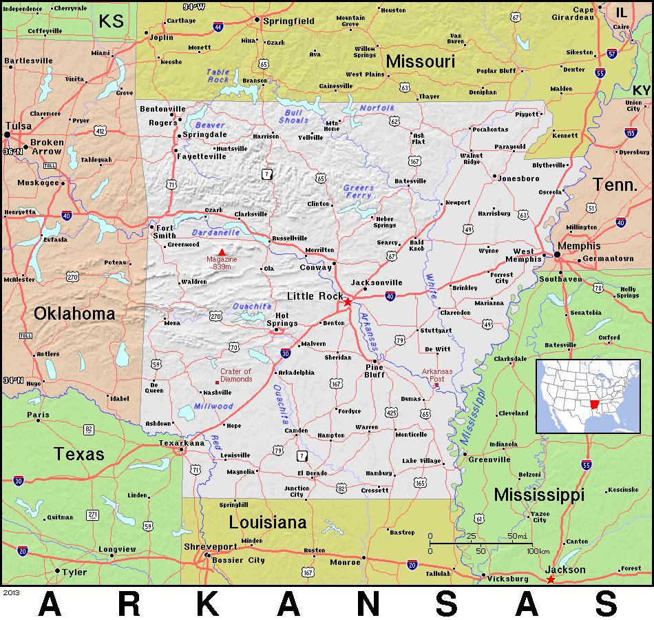 Arkansas topo