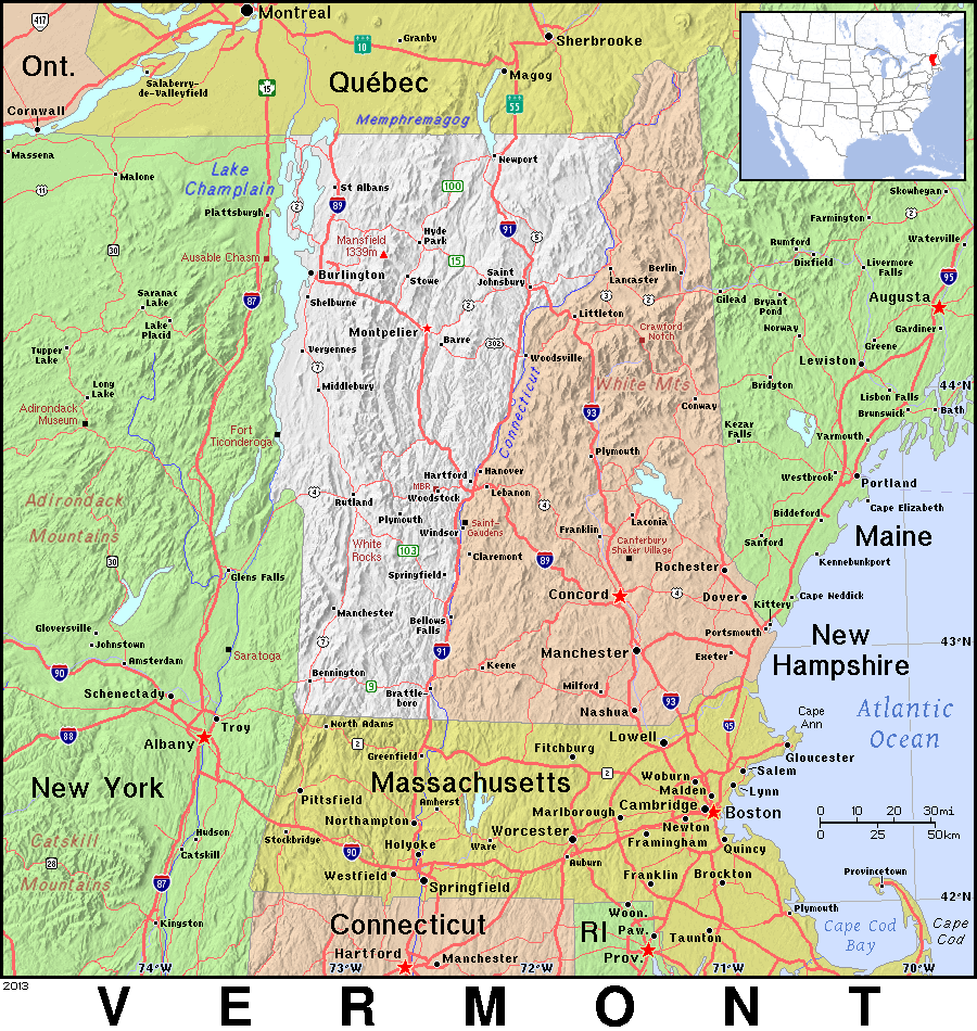 Vermont topo