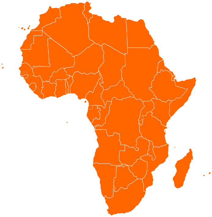 continent africa w borders
