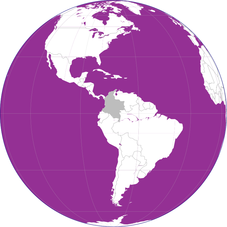 Colombia on purple
