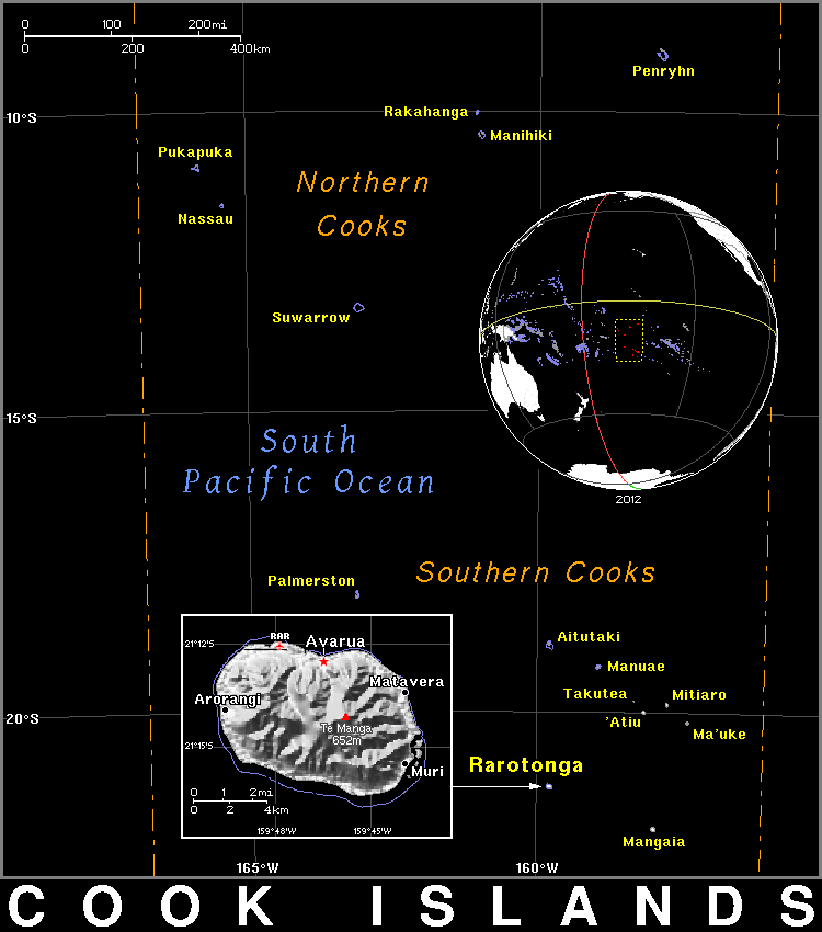 Cook Islands detailed dark