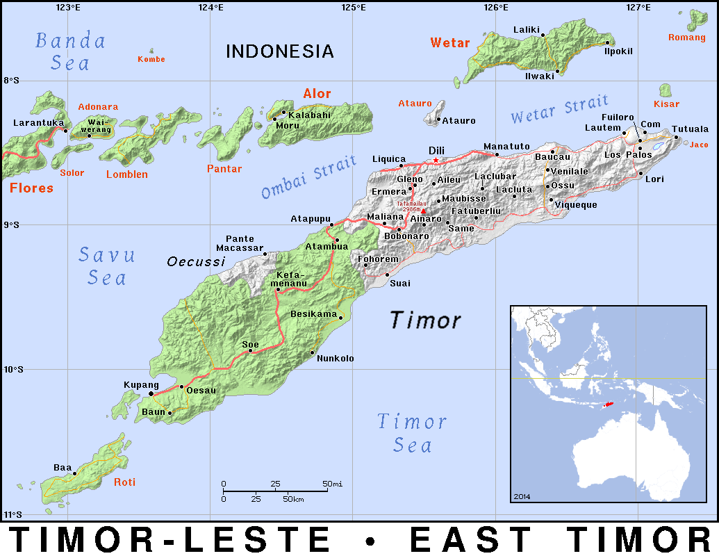 Timor Leste East Timor detailed 2