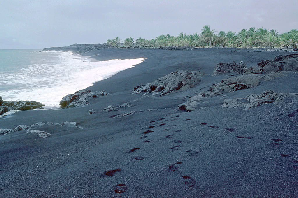 Lava can be fragmented into sand-sized pieces by steam explosions as it enters the ocean