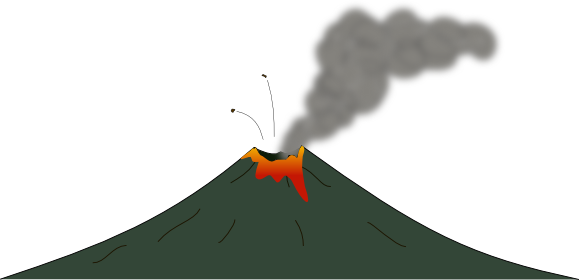 volcano with lava 2