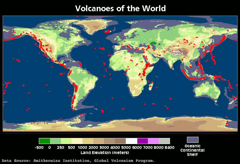 volcanoes of the world