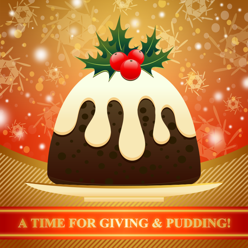 pudding with Christmas BG