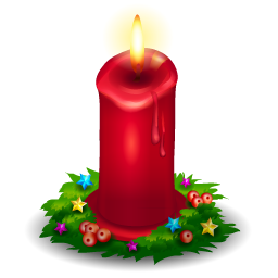 holiday candle burning