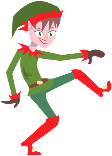 christmas elf walking