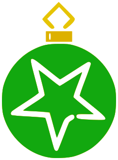 ornament big star green