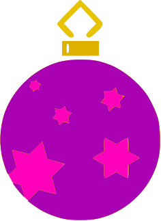 ornament stars purple pink