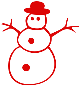 snowman 1 red