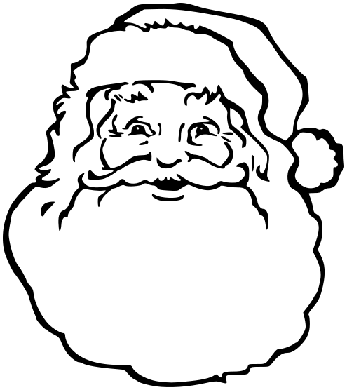 Santa face lineart
