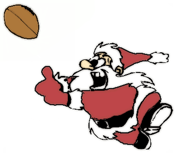 Santa playing football