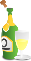 anniversary icon champagne