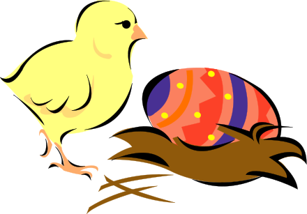 easter chick w egg