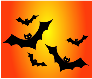 bats orange background
