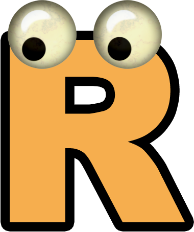 eyeball letter R
