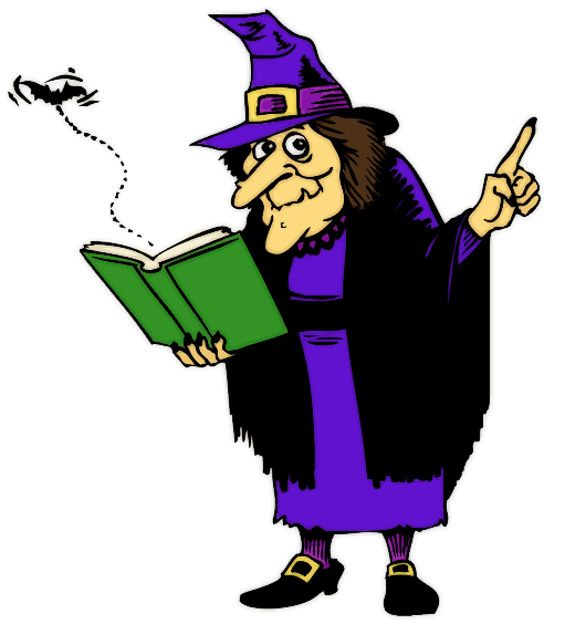 witch reading book
