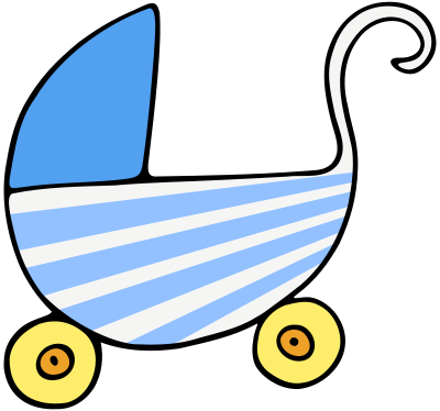 baby carriage blue