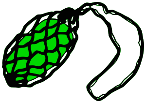 netted soap green