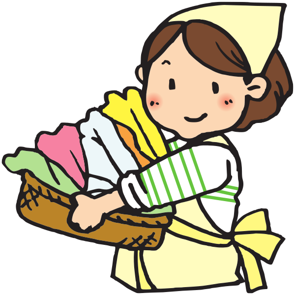 woman with laundry basket