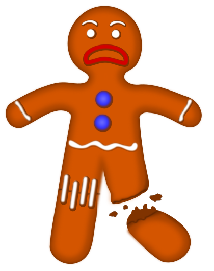 broken leg gingerbread man