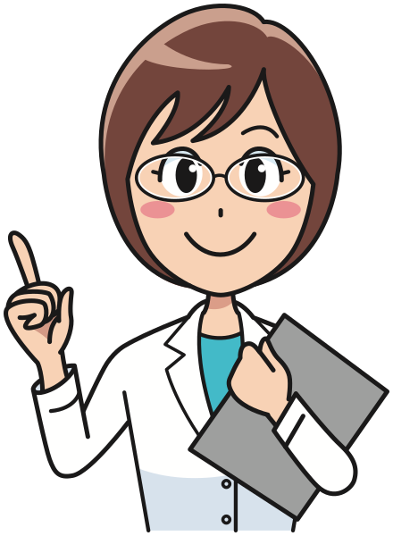 female doctor making point