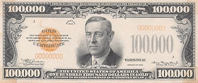 US 100K bill 1934