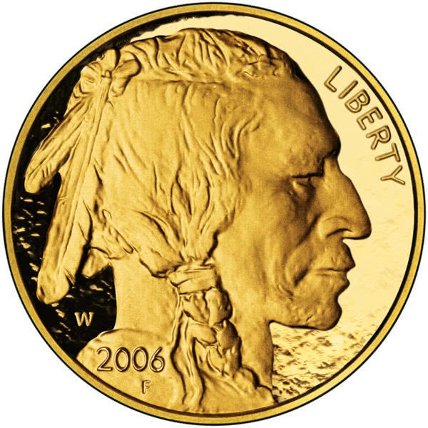American buffalo gold bullion coin front