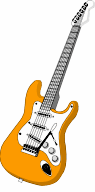 electric guitar orange
