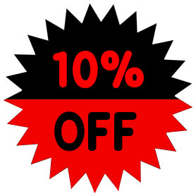 10 percent off red