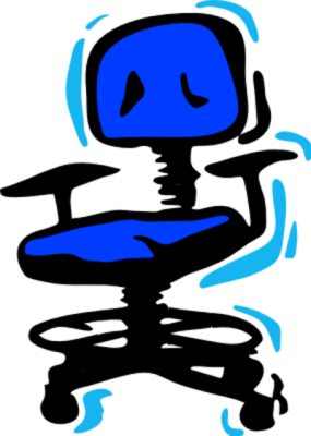 office chair blue