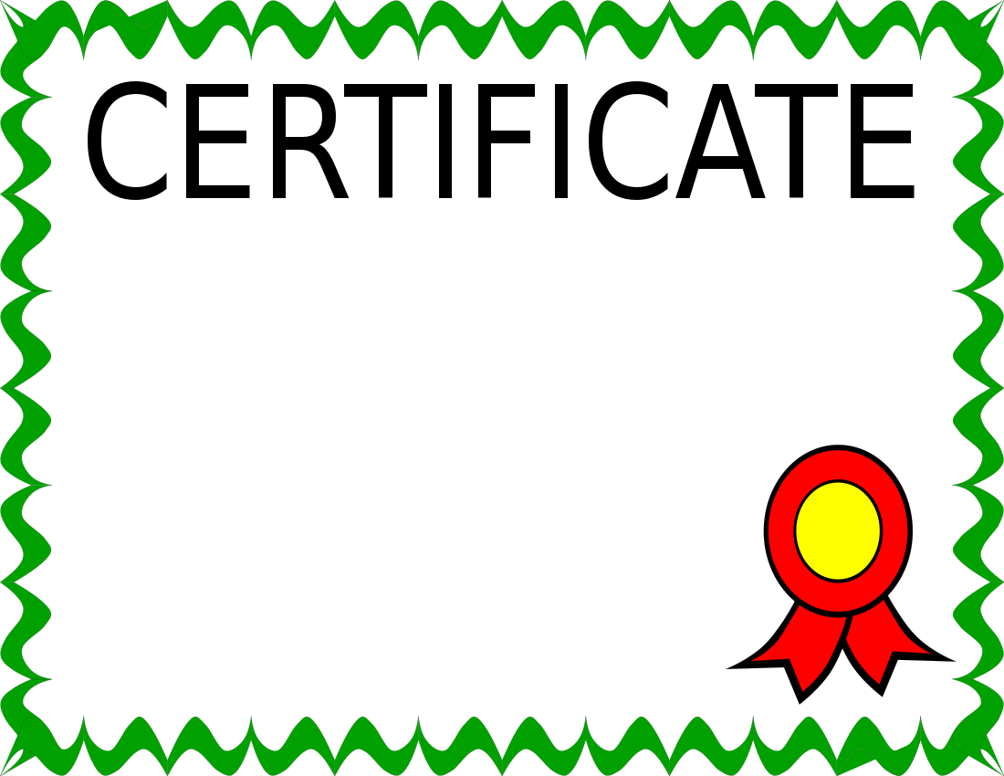 certificate bold simple page