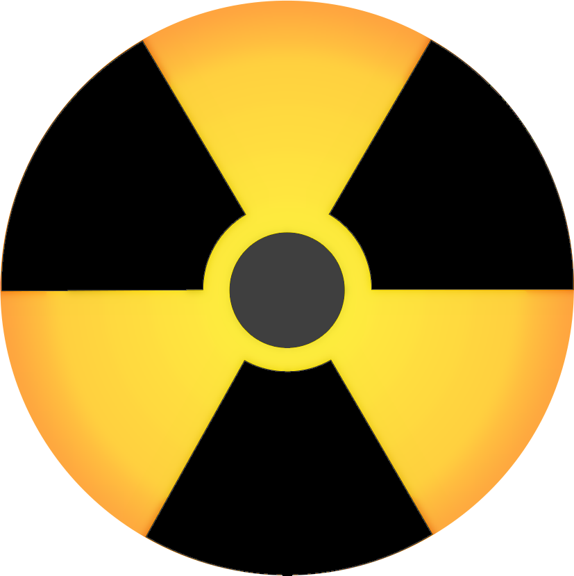 Radiation symbol full page gradiant
