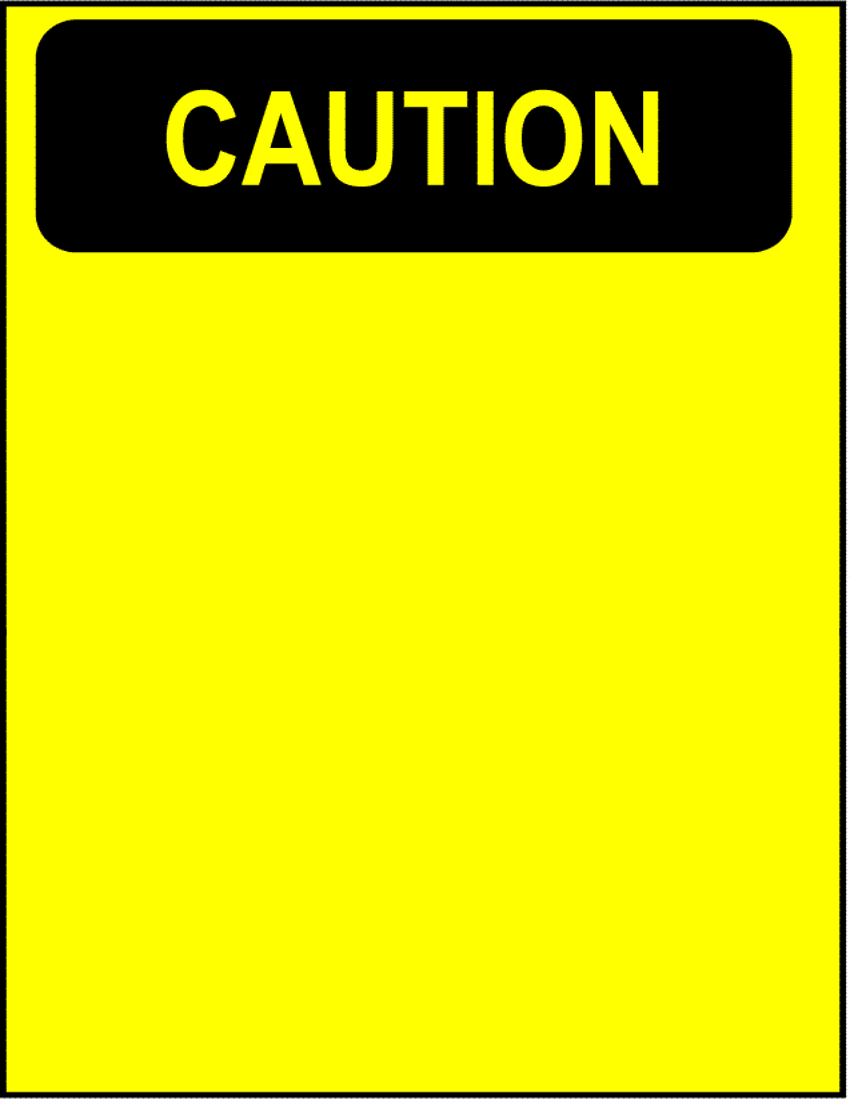 caution blank