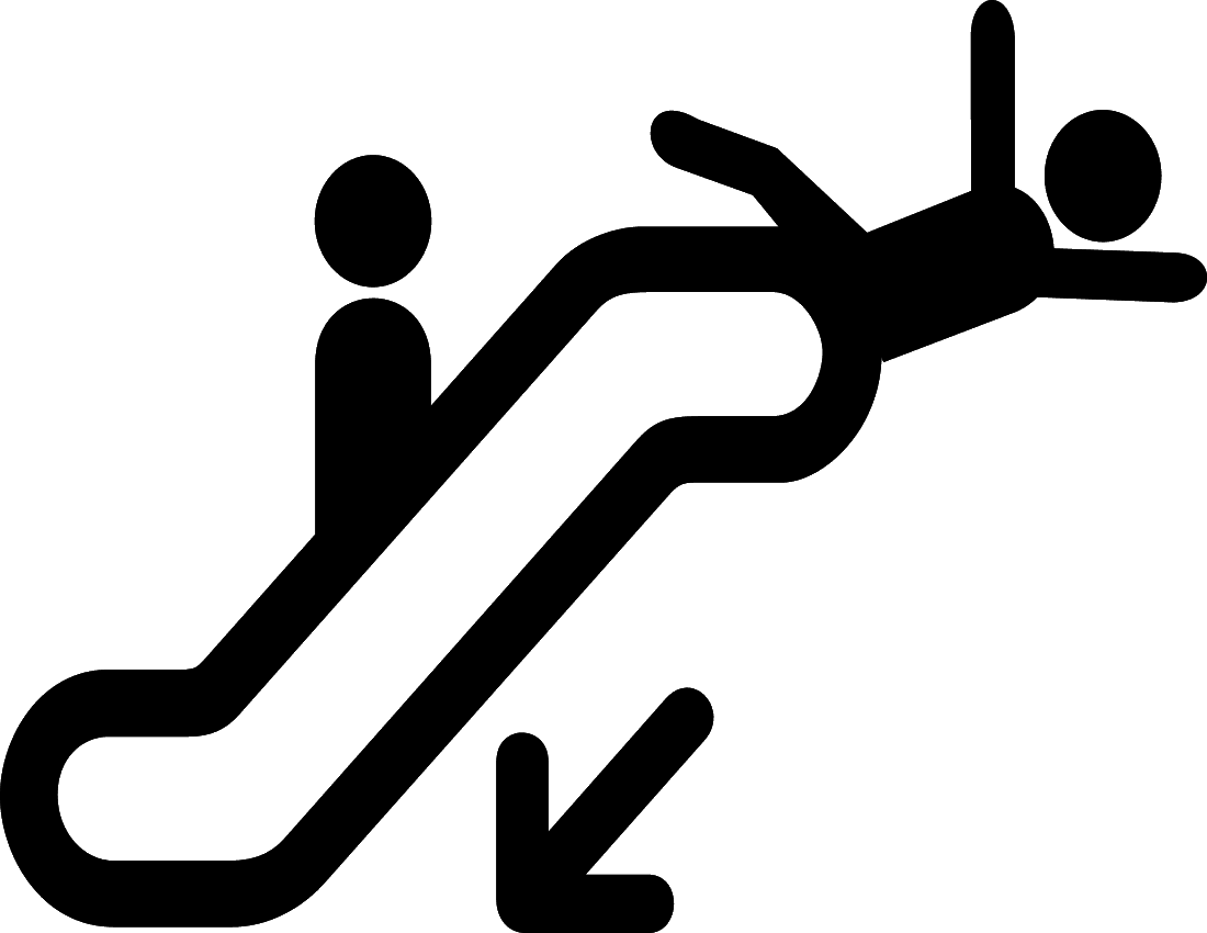 escalator warning page