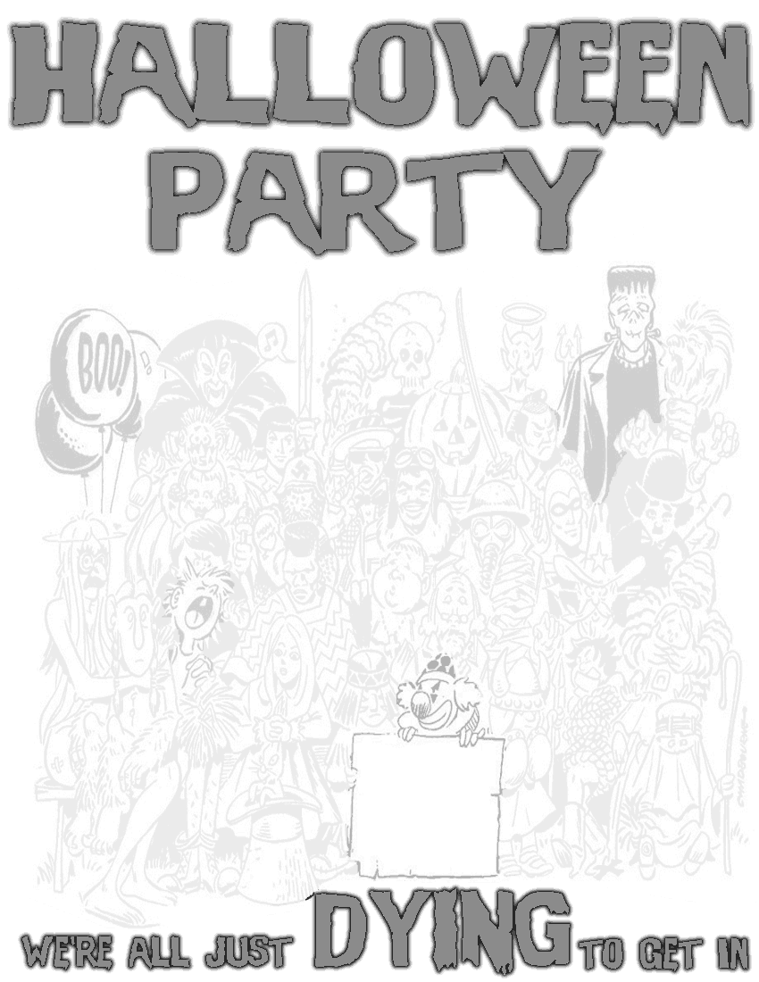 Halloween party page color