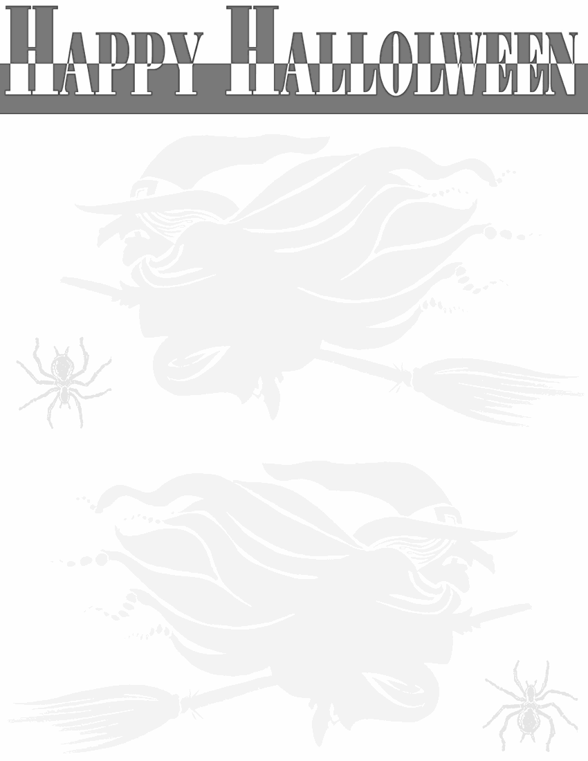 happy halloween page BW