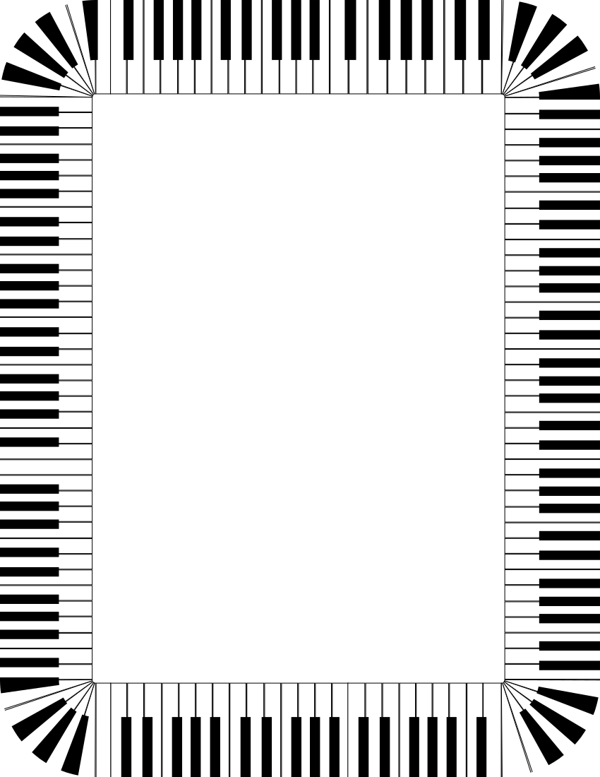 Piano keys rounded edge