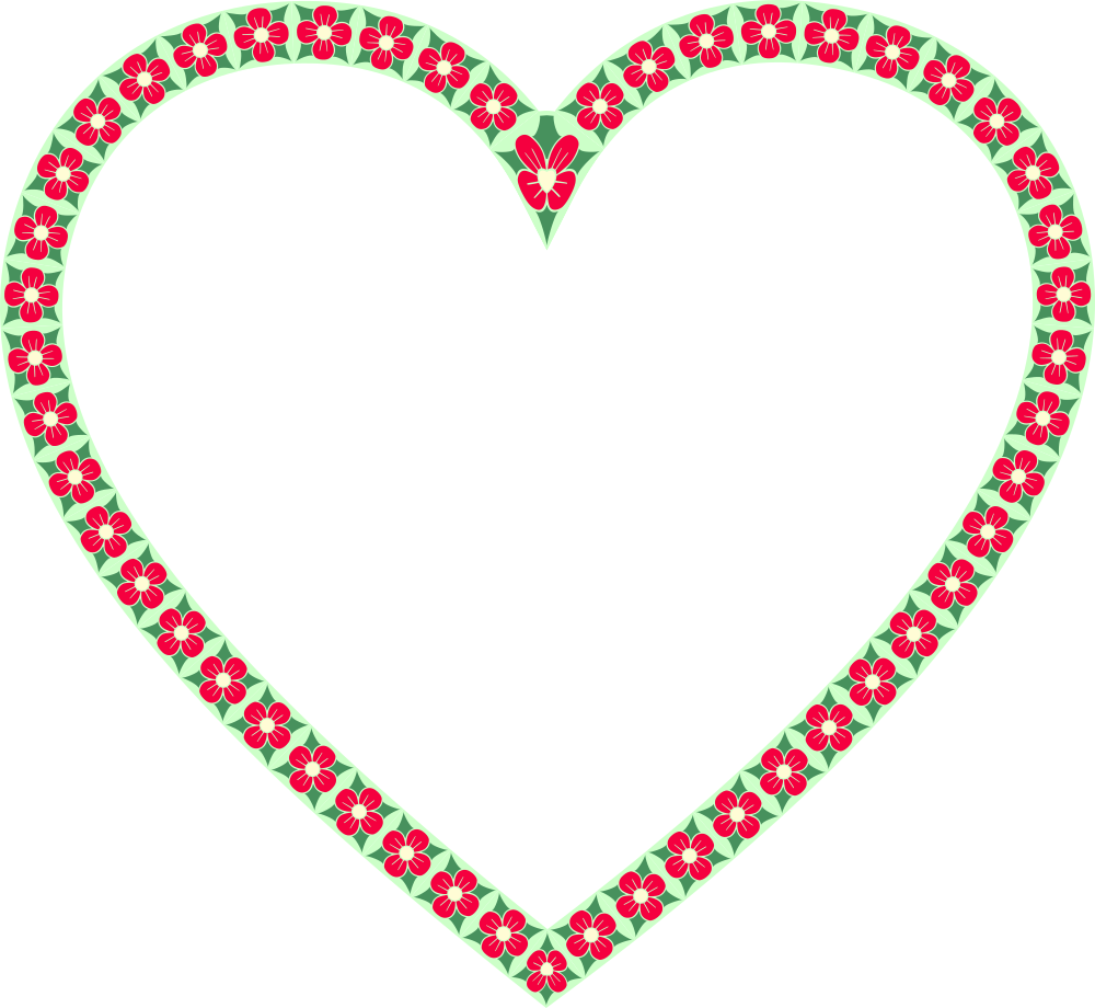 floral heart border