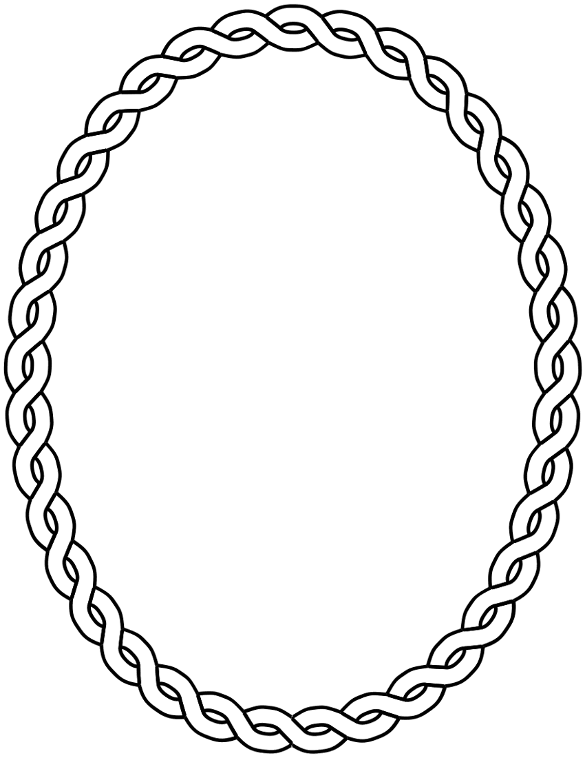 rope border oval portrait