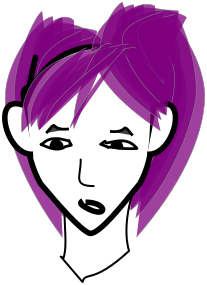 girl purple hair