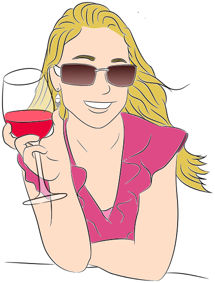 girl drinking wine