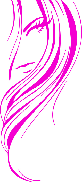 girl hair style pink