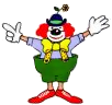 smiling small clown