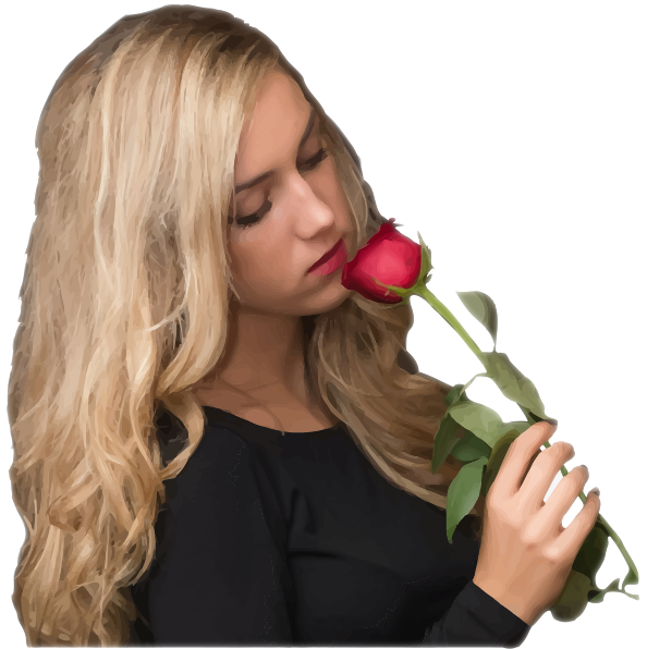 Girl With Rose