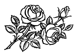 roses BW clipart
